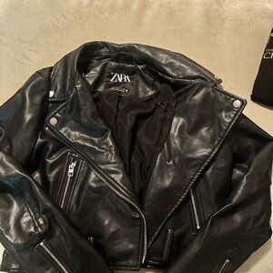 Zara Black Leather Jacket
